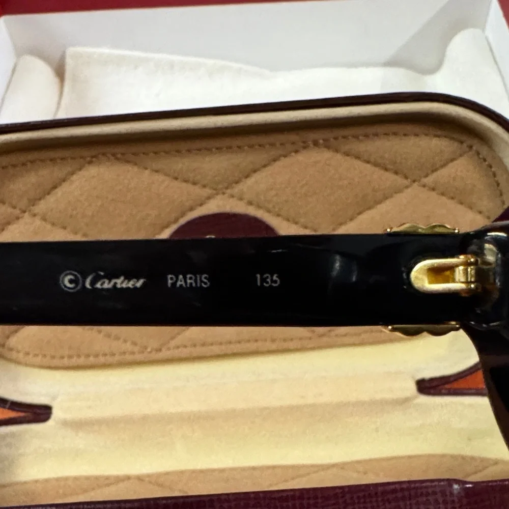 Authentic Cartier Kids Sunglasses - Black Frame with Gold Details - Picture 7 of 10
